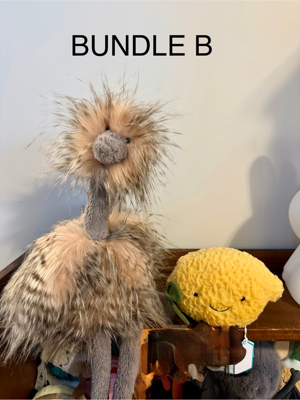 Jellycat Odette Ostrich & Ameuseables Lemon
